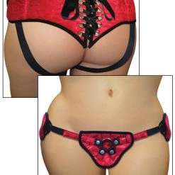 Sportsheets Voluptuous Red Satin Harness