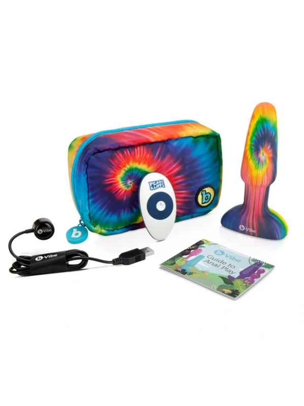 B-Vibe Peace & Love Tie Dye Rimming Plug 4 B-Vibe Peace & Love Tie Dye Rimming Plug - Image 2