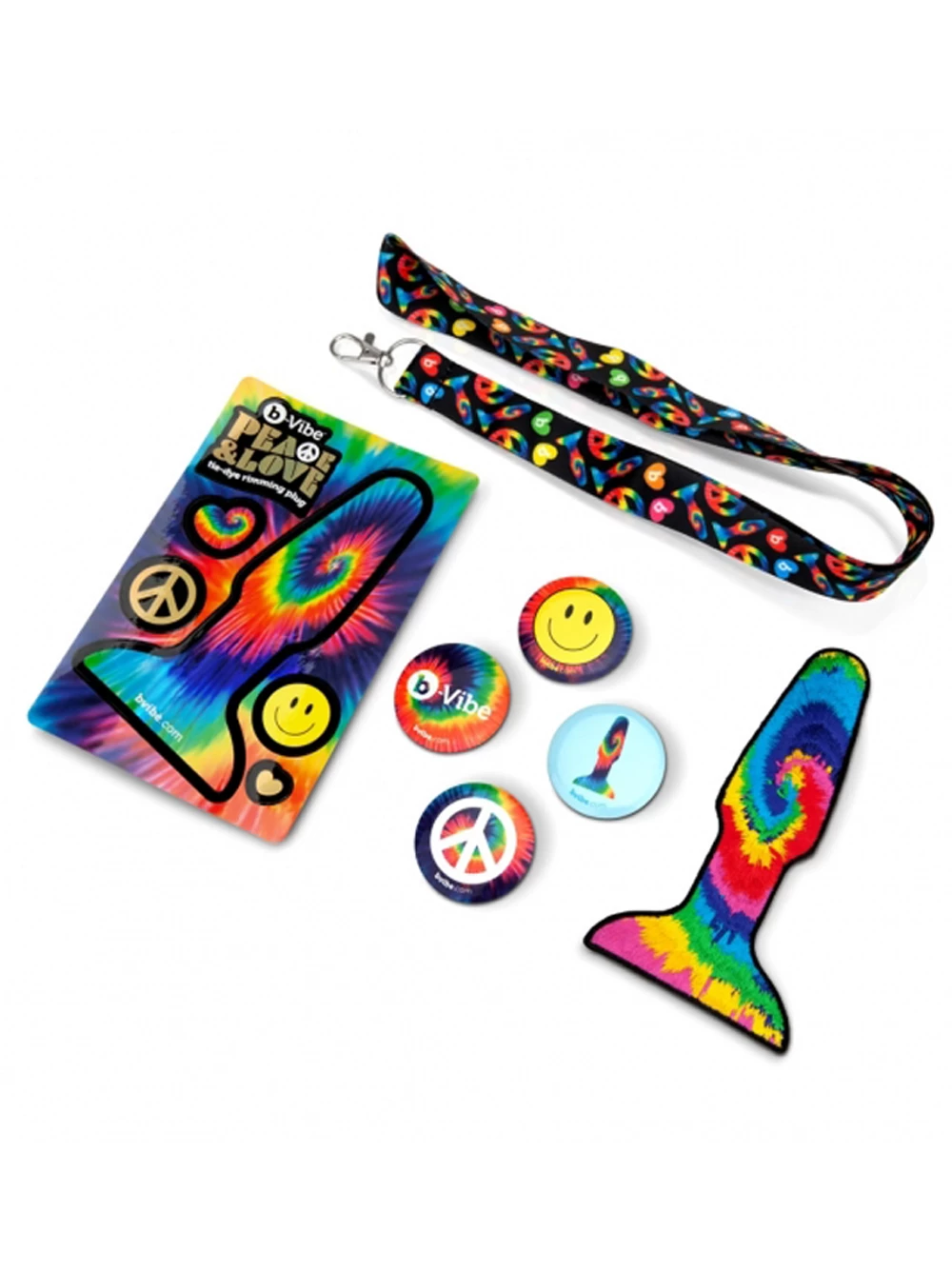 B-Vibe Peace & Love Tie Dye Rimming Plug 7 B-Vibe Peace & Love Tie Dye Rimming Plug - Image 5