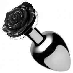 XR Brands Black Rose Anal Plug - Medium