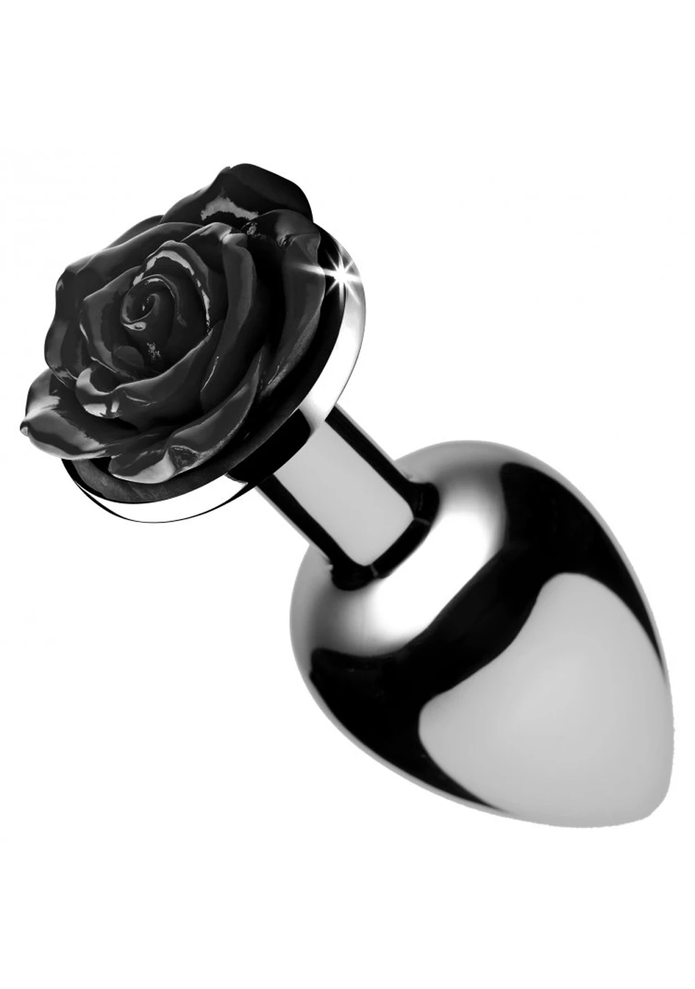 XR Brands Black Rose Anal Plug - Large 3 XR Brands Black Rose Anal Plug - Large