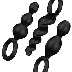 Satisfyer Silicone Plugs 3-Piece Set - Black -Anal Toys Official Shop tyxbotmqek4zezfqnj09